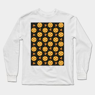 Abstract Pizza Pattern Long Sleeve T-Shirt